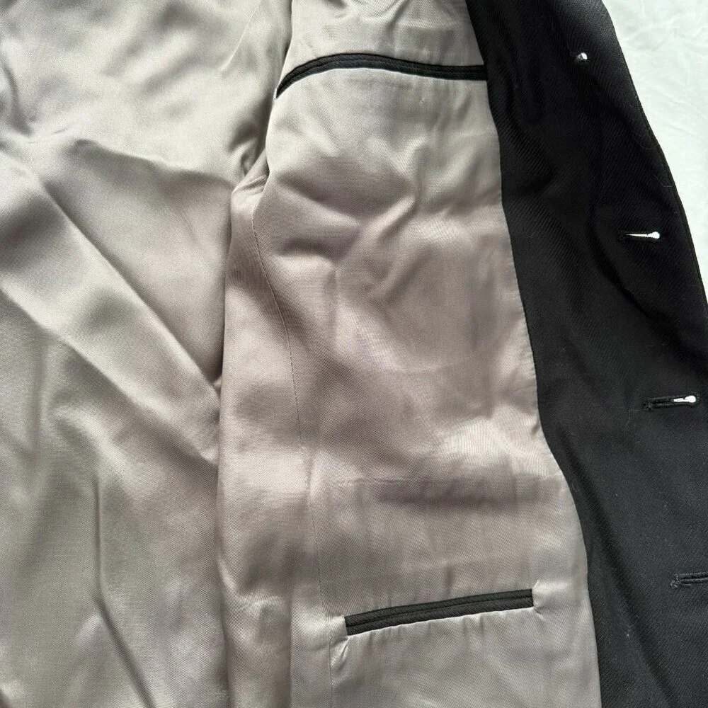 GIVENCHY Wool Jacket Black 40R Rare Vintage 80s